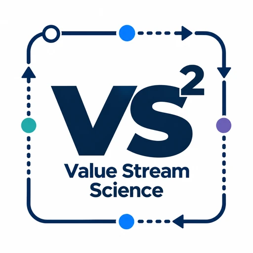 Value Stream Science logo: VS squared inside a loop of connected dots